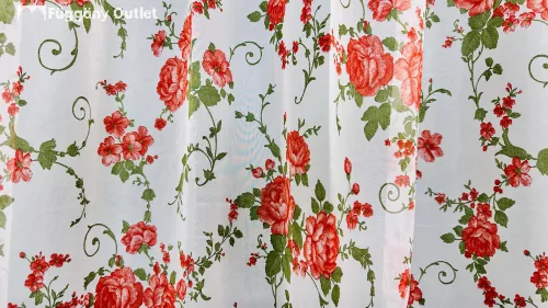 Voile, Angol rózsa, narancs, 145x250 cm 