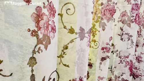 Voile, Angol rózsa lila, 145x250 cm 2 db csomag