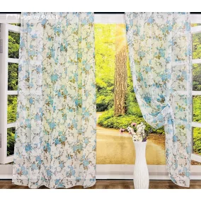 Voile, Angol rózsa kék,145x250 cm 2 db csomag