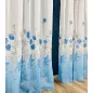 Voile, kék virágos, 145x250 cm 