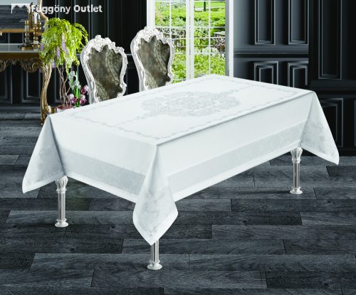 Asztalteritő, Jumbo soft, fehér, 160x220 cm vizálló