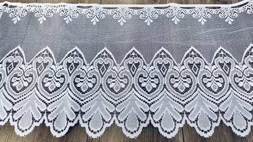 Méteráru, Vitrázs Függöny Holland, Zsakar, fehér, 40 cm 