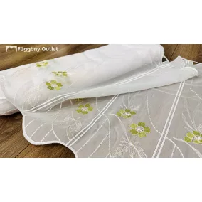 Méteráru, Vitrázs Függöny, voile, zöld virág , 60 cm