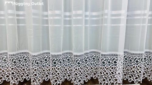 Csipkés, fehér csíkos, 300x165 cm