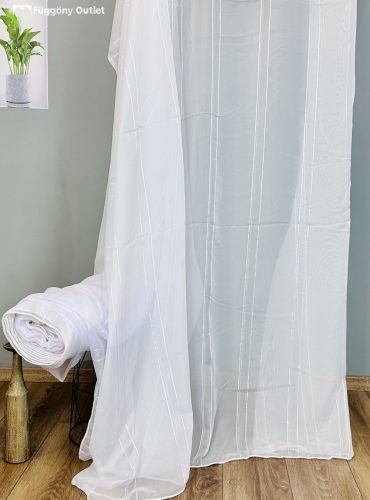 Méteráru, Voile, csíkos fehér, 280 cm