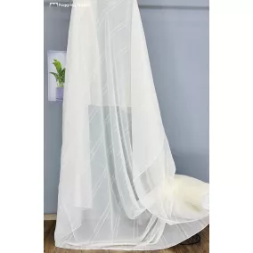 Méteráru, Voile, csíkos krém, 280 cm