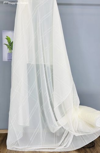 Méteráru, Voile, csíkos krém, 280 cm