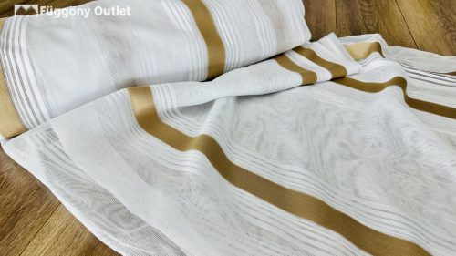 Méteráru, Csíkos2 fehér alapon barna, 280 cm