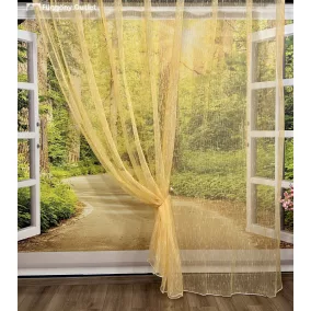 Voile, Organza, narancssárga, 300x220 cm