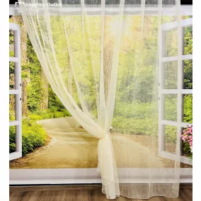 Voile, Organza, krém, 300x220 cm