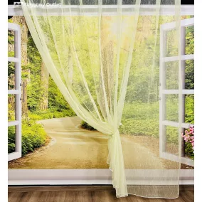 Voile, Organza, zöld, 300x220 cm
