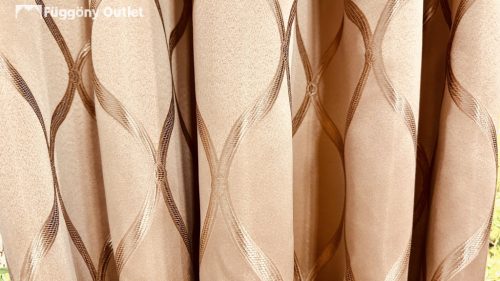 Sötétítő, Rombuszminta, Terra, 145x250 cm, 2db-os csomag