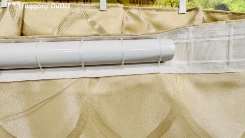 Sötétítő, Rombuszminta, krém, 145x250 cm, 2db-os csomag