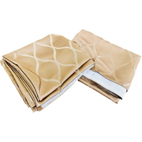 Sötétítő, Rombuszminta, Mogyoró, 145x250 cm, 2db-os csomag