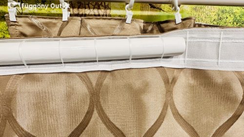 Sötétítő, Rombuszminta, Mogyoró, 145x180 cm, 2db-os csomag