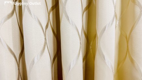 Sötétítő, Rombuszminta, krém, 145x180 cm, 2db-os csomag