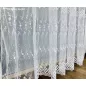 Hímzett tüll, kis virágos, fehér, 300x180 cm