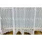 Hímzett tüll, kis virágos, fehér, 300x180 cm