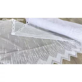   Méteráru, Vitrázs Függöny, Zsakar, zápor fehér, 63 cm 