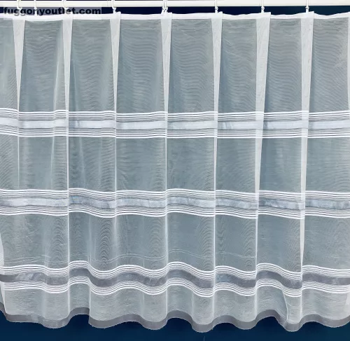 Csíkos2, fehér alapon szürke, 500x250 cm