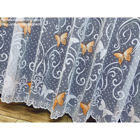 Pillangó, Zsakar, fehér alapon narancs, 300x250 cm