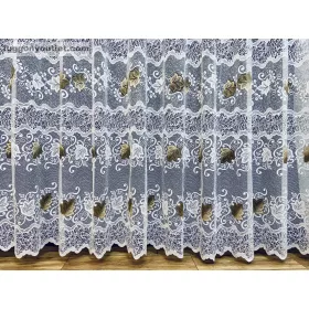 Szőlőlevél, Zsakar, fehér alapon barna, 400x175 cm