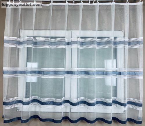 Csíkos2, fehér alapon szürke, 300x155 cm