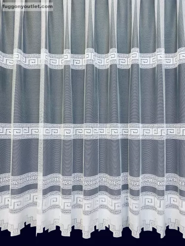 Görögsor Zikzak, fehér, 400x175 cm