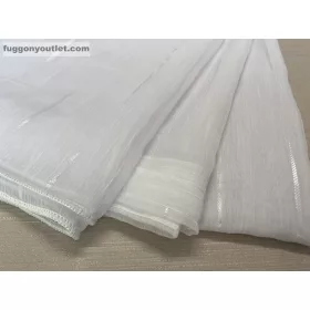 Voile, Pálcikás, fehér alapon fehér, 300x160 cm