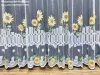 Rácsos Virág, fehér alapon zöld sárga narancs, 500x250 cm