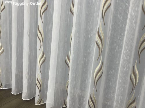 Voile, Dilara, fehér alapon barna és arany, 300x260 cm