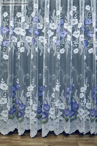 Pipacsvirág, fehér,alapon lila, 400x250 cm