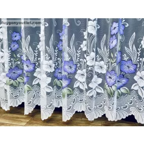 Pipacsvirág, fehér,alapon lila, 500x250 cm