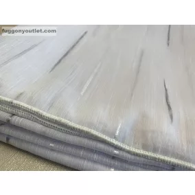Voile, Pálcikás, fehér alapon szürke, 300x260 cm 