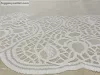 Méteráru, Vitrázs Függöny, Zsakar, Vastagbordűr fehér, 120 cm 