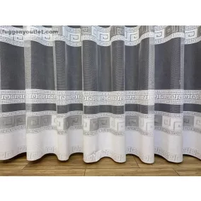 Görögsor, fehér alapon szürke, 300x175 cm