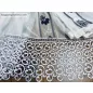   Csipkés Függöny, Harangvirág ( fehér, 30 cm Csipke ) fehér alapon fekete, 300x175 cm