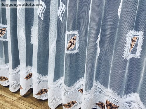 Pablo, fehér alapon barna, 150x155 cm