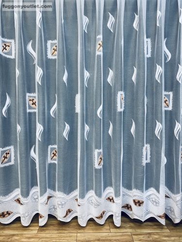 Pablo, fehér alapon barna, 150x155 cm