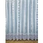   Csipkés Függöny, Harangvirág ( fehér, 30 cm Csipke ) fehér alapon szürke, 300x175 cm