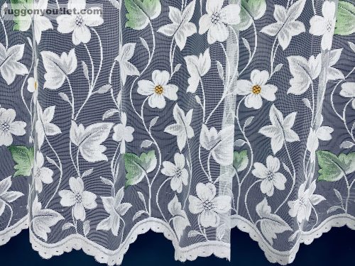 Jácint, fehér alapon zöld, 300x250 cm