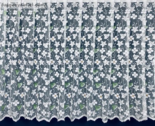 Jácint, fehér alapon zöld, 300x250 cm