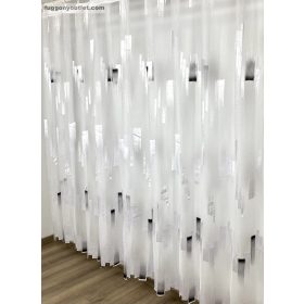 Parketta, fehér alapon fekete, 300x155 cm