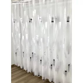 Parketta, fehér alapon fekete, 300x155 cm