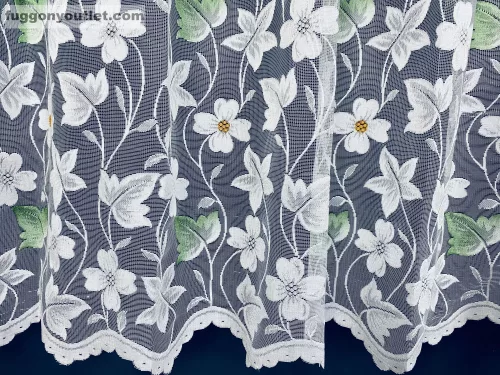 Jácint, fehér alapon zöld, 500x175 cm