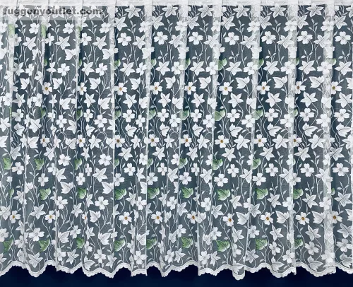 Jácint, fehér alapon zöld, 500x175 cm