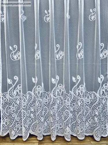 Vastagbordűr, fehér, 300x155 cm 