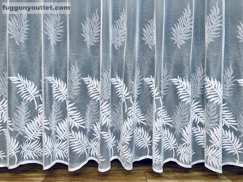 Készfüggöny, zsakar, palmia fehér, 300x250 cm
