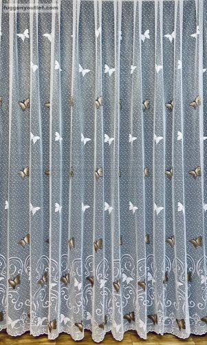 Pillangó, fehér alapon barna, 300x250 cm