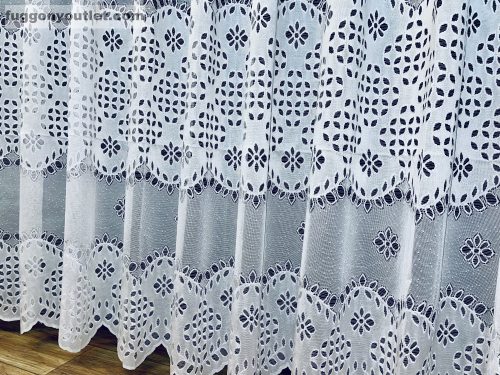 Lyukacsos Levél, jeges fehér, 300x175 cm